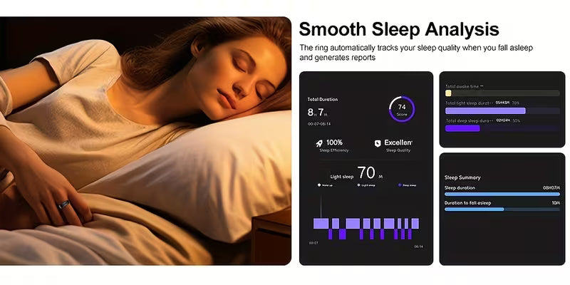 Smart Ring for Couples – Camera Control, Sports Tracking & Wireless Charging