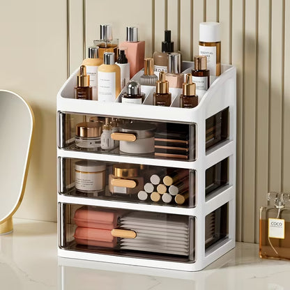 Desktop Multi-Layer Cosmetic Storage Box — Large Transparent Drawer Organiser