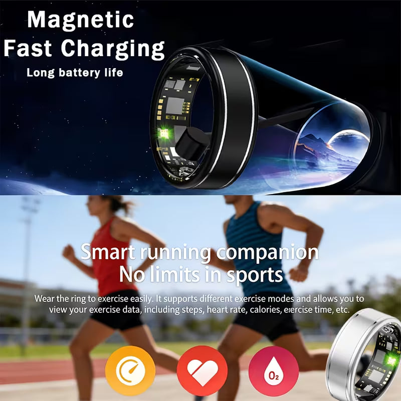 Smart Ring for Couples – Camera Control, Sports Tracking & Wireless Charging