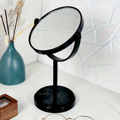 European Style Matte Steel Princess Mirror — Large Double-Sided Tabletop Vanity Mirror
