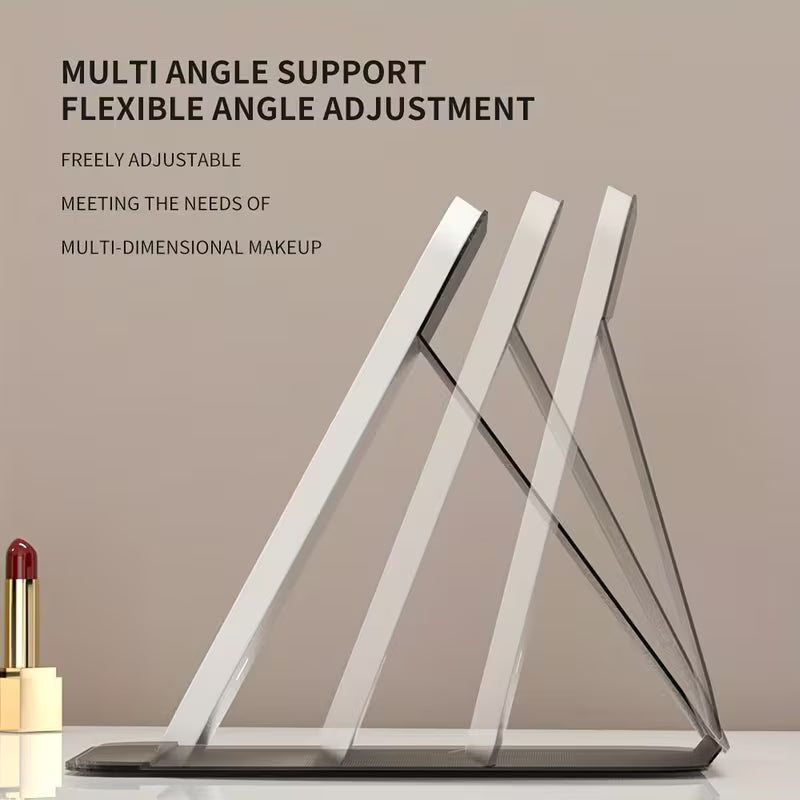 Rechargeable LED Lighted Travel Vanity Mirror — Foldable with 3 Colour Modes & Touch Screen