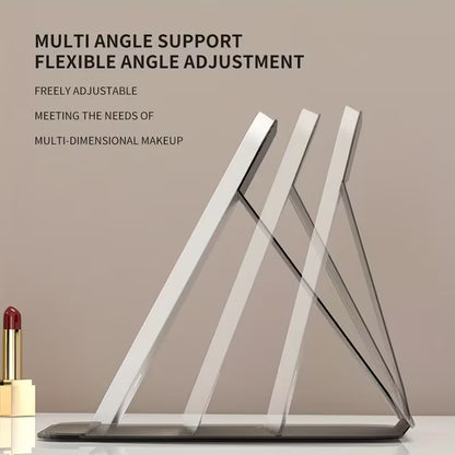 Rechargeable LED Lighted Travel Vanity Mirror — Foldable with 3 Colour Modes & Touch Screen